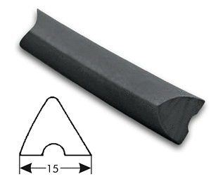 Fascia triangolare 7081 15mm, lunghezza 1 m